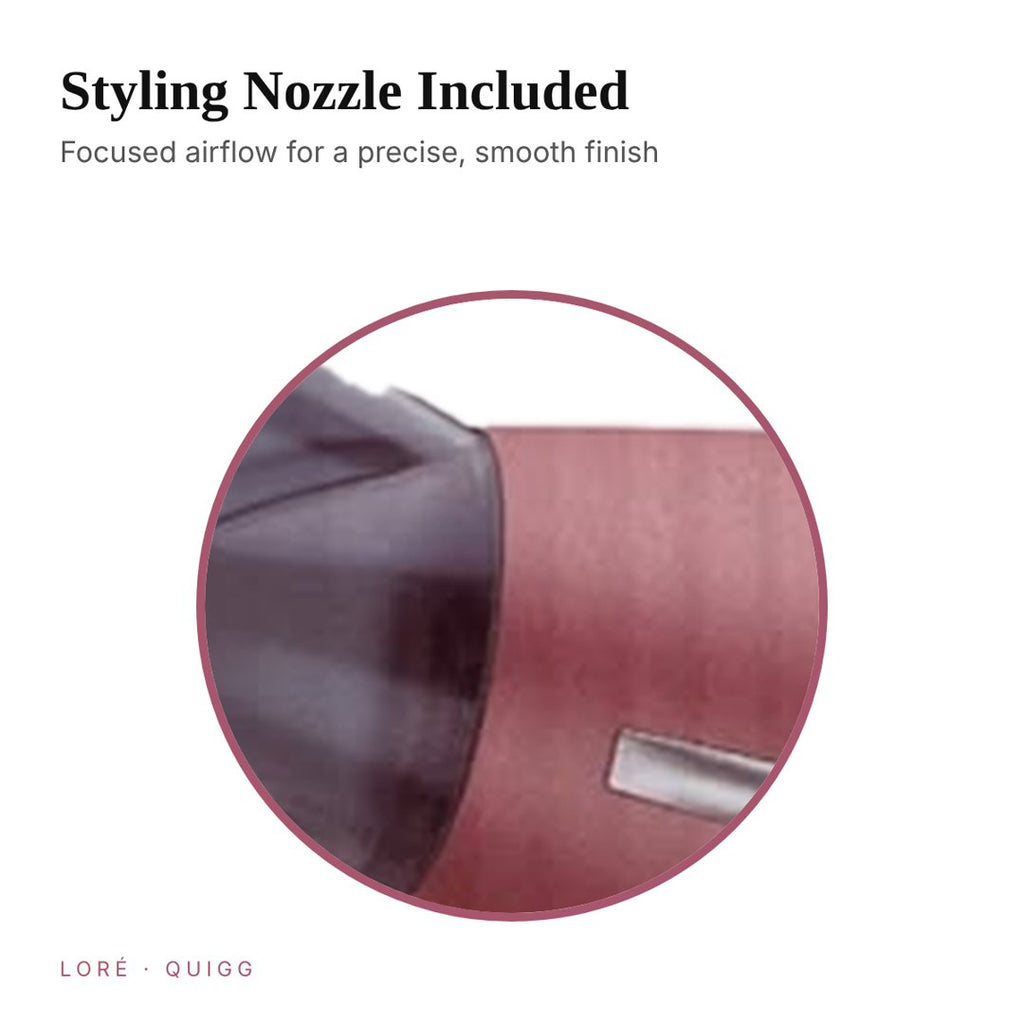 QUIGG hair dryer with styling nozzle